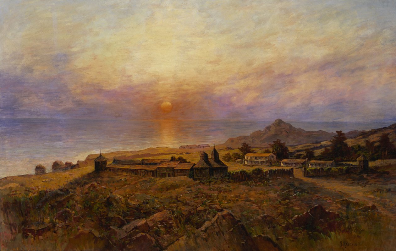 Fort Ross. Russisk-amerikansk kompani-oppgjør, ca. 1880 av Henry Raschen