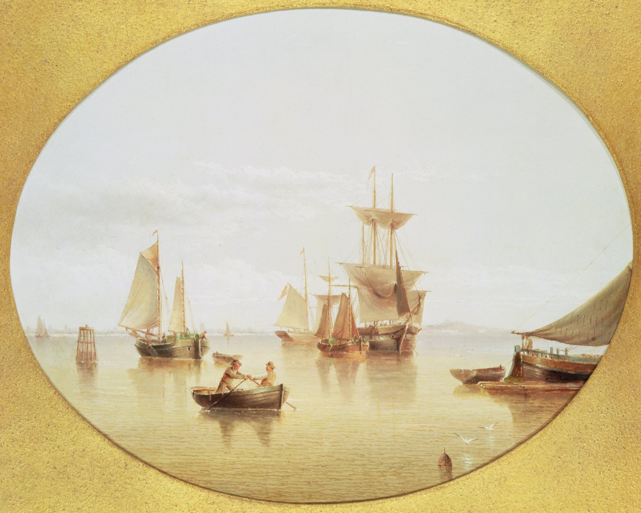 Havnescene - roing i land av Henry Redmore