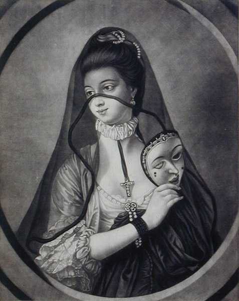 The Fair Nun Unmasked, gravert av Carington Bowles (fl.1744-93) (litho) av Henry Robert (after) Morland