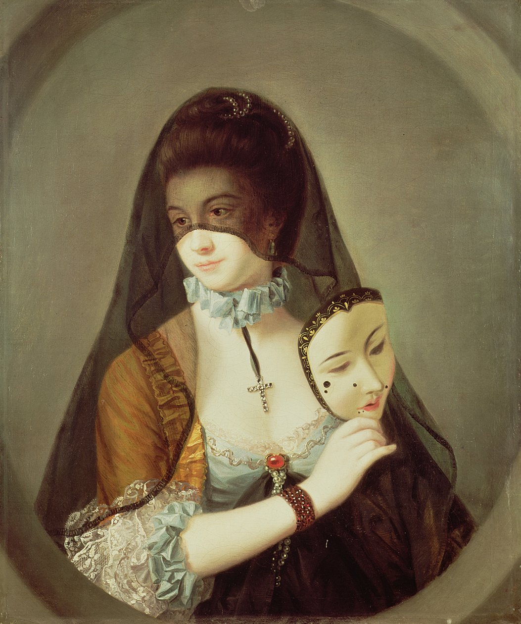 The Fair Nun Unmasked (olje på lerret) av Henry Robert Morland