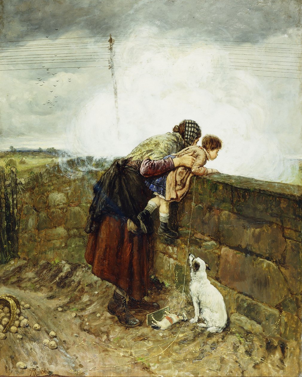 Ser på damptoget, 1880 av Henry Robert Robertson