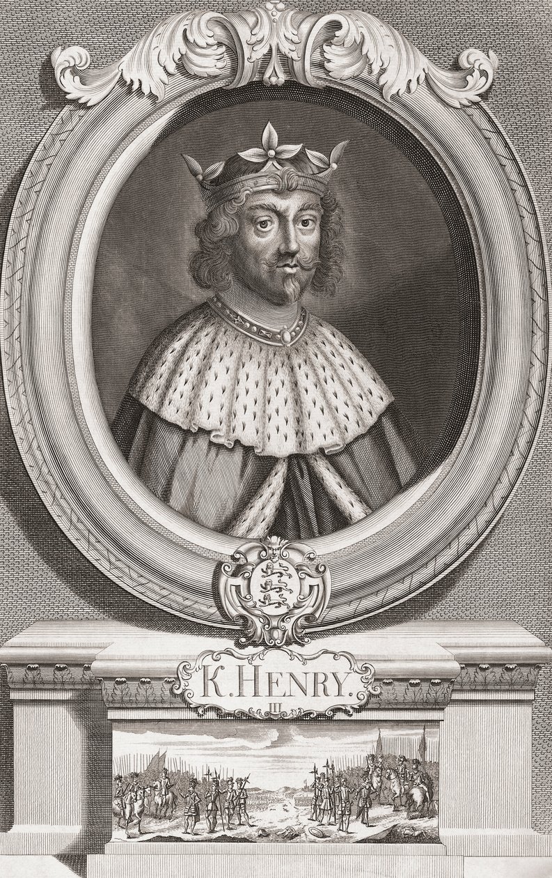 Henrik III, konge av England. Portrett av Henry Roberts