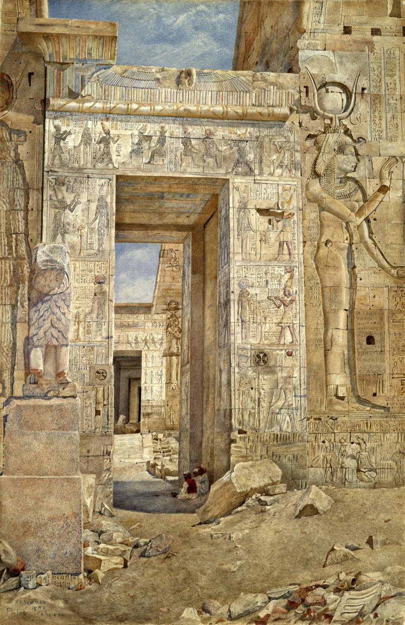 Ruiner ved Philae, 1894 av Henry Roderick Newman