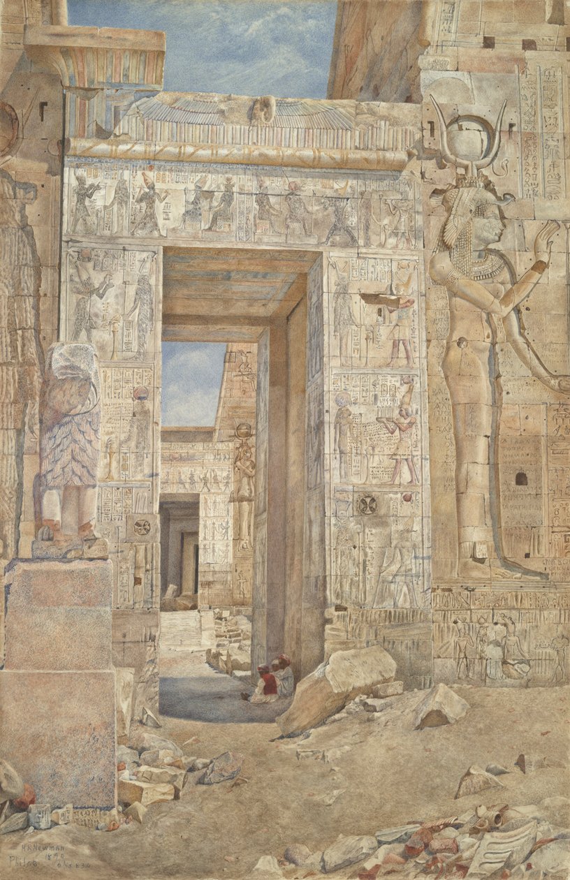 Tempel på øya Philae av Henry Roderick Newman