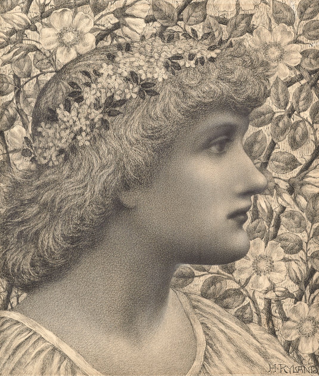 Florimel (blyant og kritt på papir) av Henry Ryland