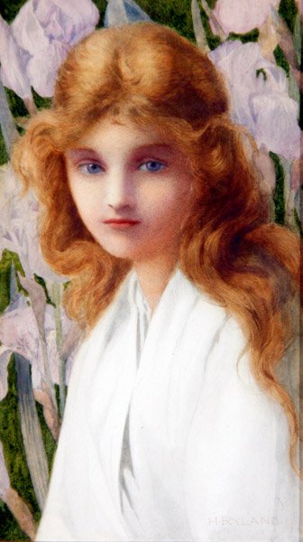 Irises, ca. 1885 (tempera på gesso) av Henry Ryland