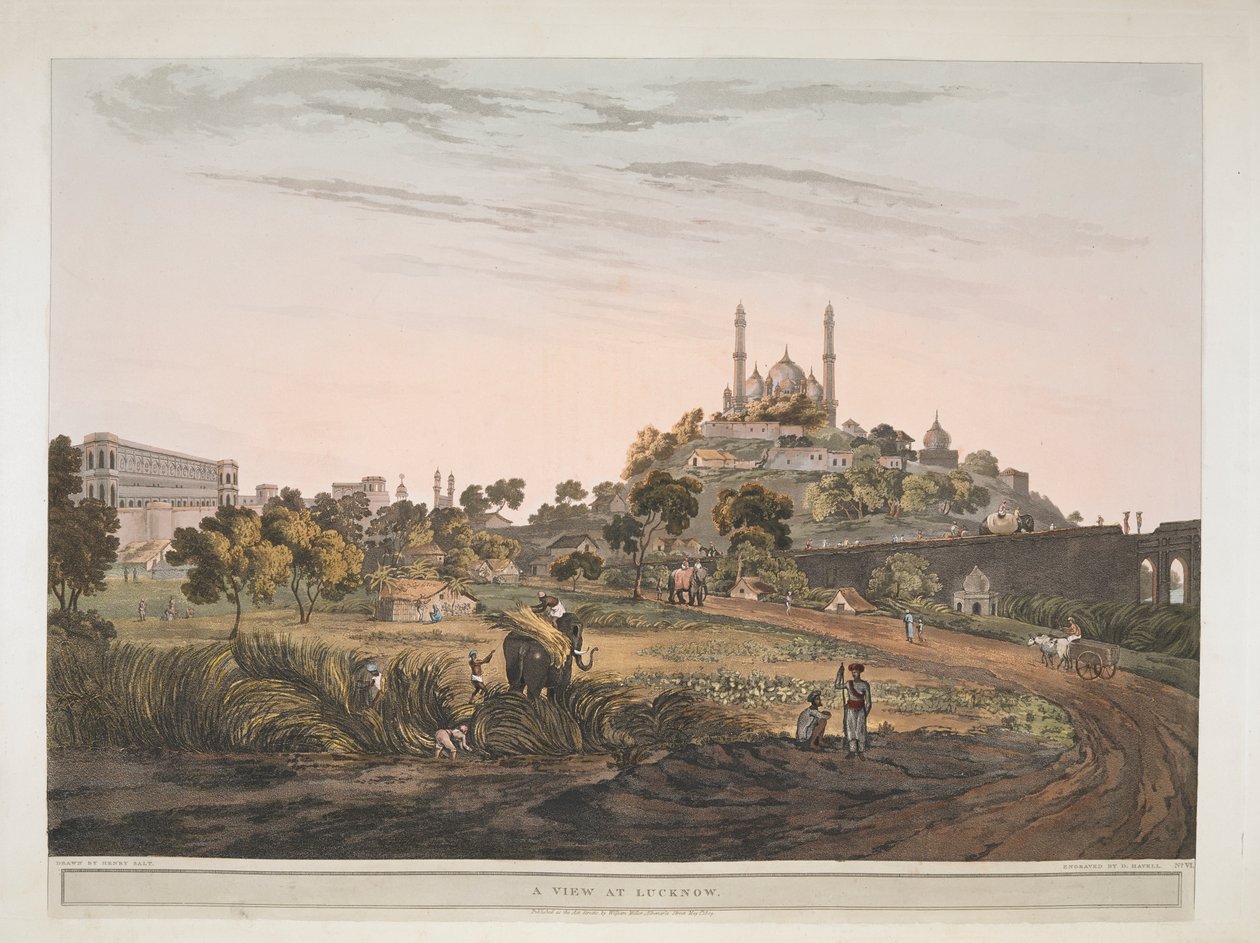 Utsikt i Lucknow, India 1809 av Henry Salt