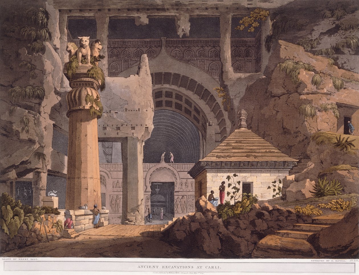 Gamle utgravninger ved Carli, 1824 av Henry Salt