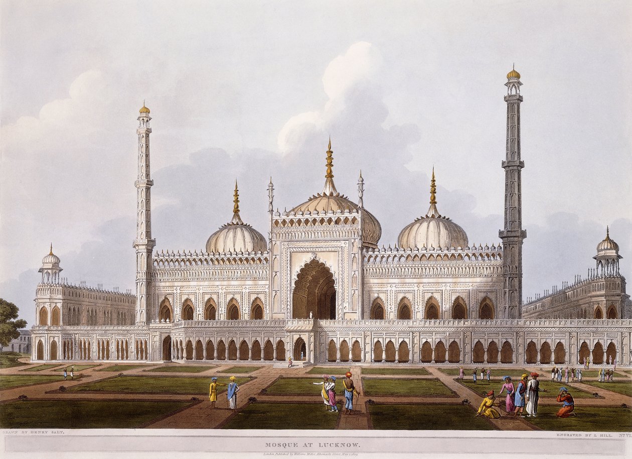 Moskeen i Lucknow, 1824 av Henry Salt