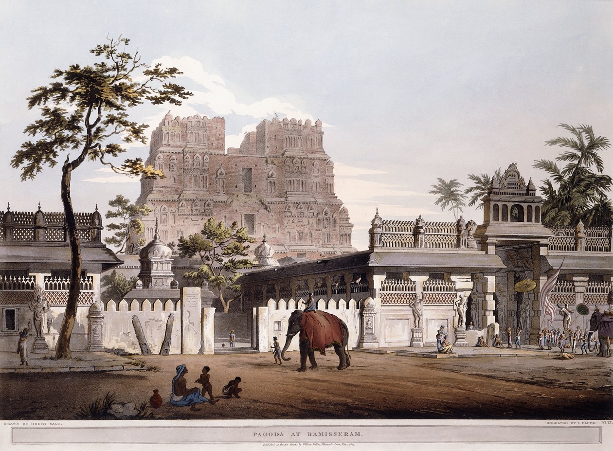 Pagoda ved Ramisseram, 1803 av Henry Salt