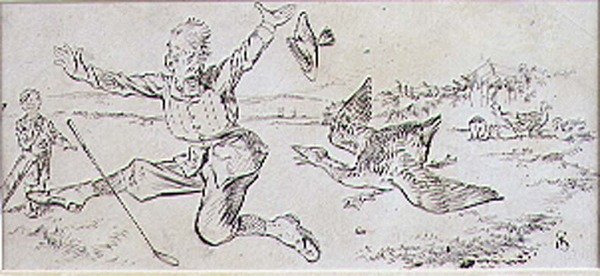 The Attacked Golfer, illustrasjon fra 