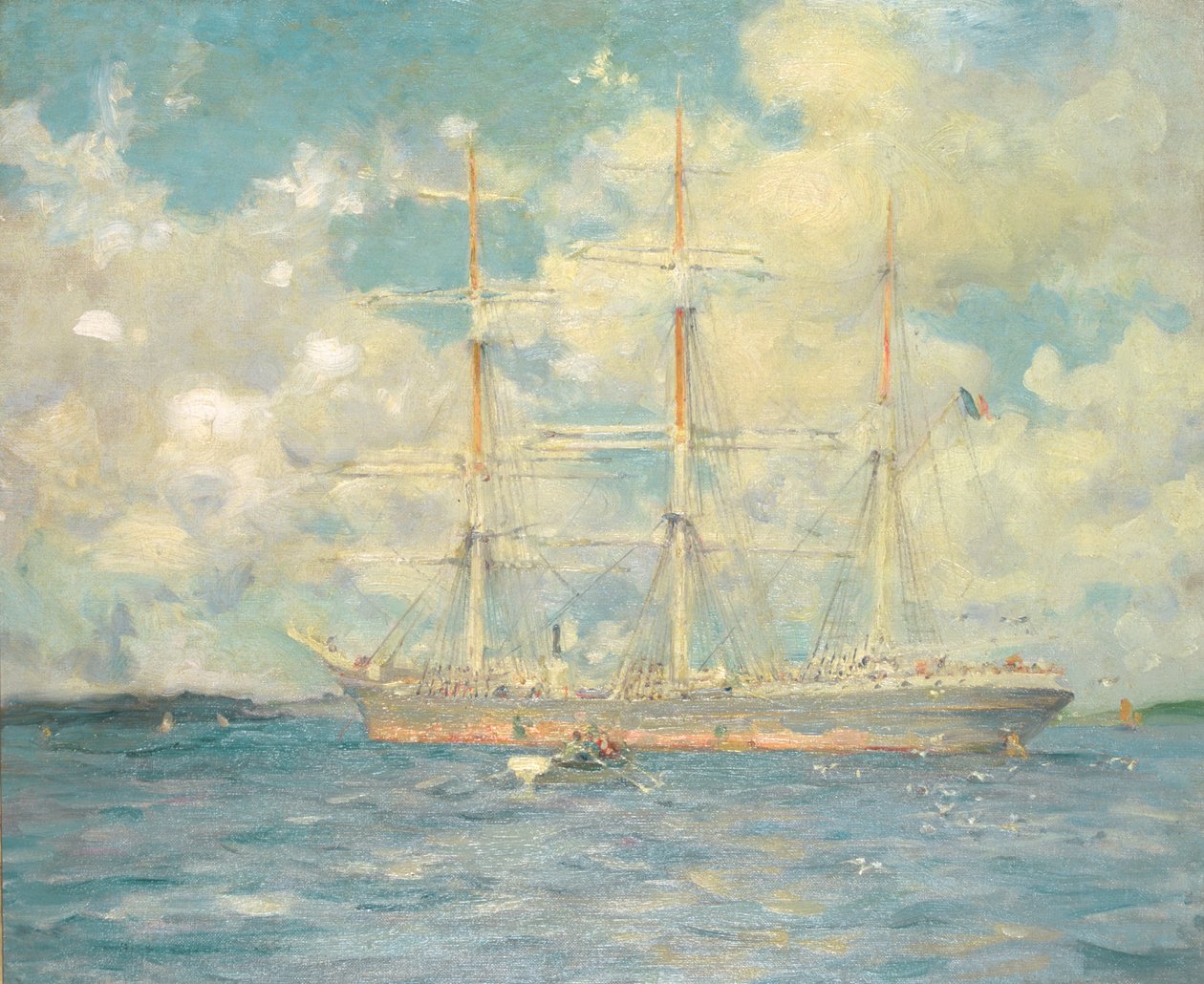 En fransk bark i Falmouth Bay, 1902 av Henry Scott Tuke