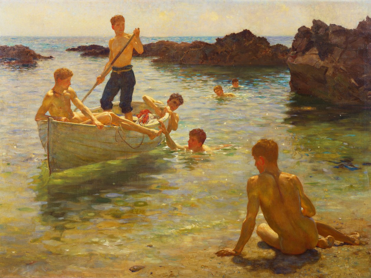 Morgenprakt, 1922 av Henry Scott Tuke
