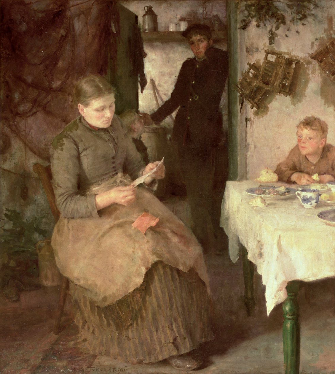 Budskapet, 1890 av Henry Scott Tuke