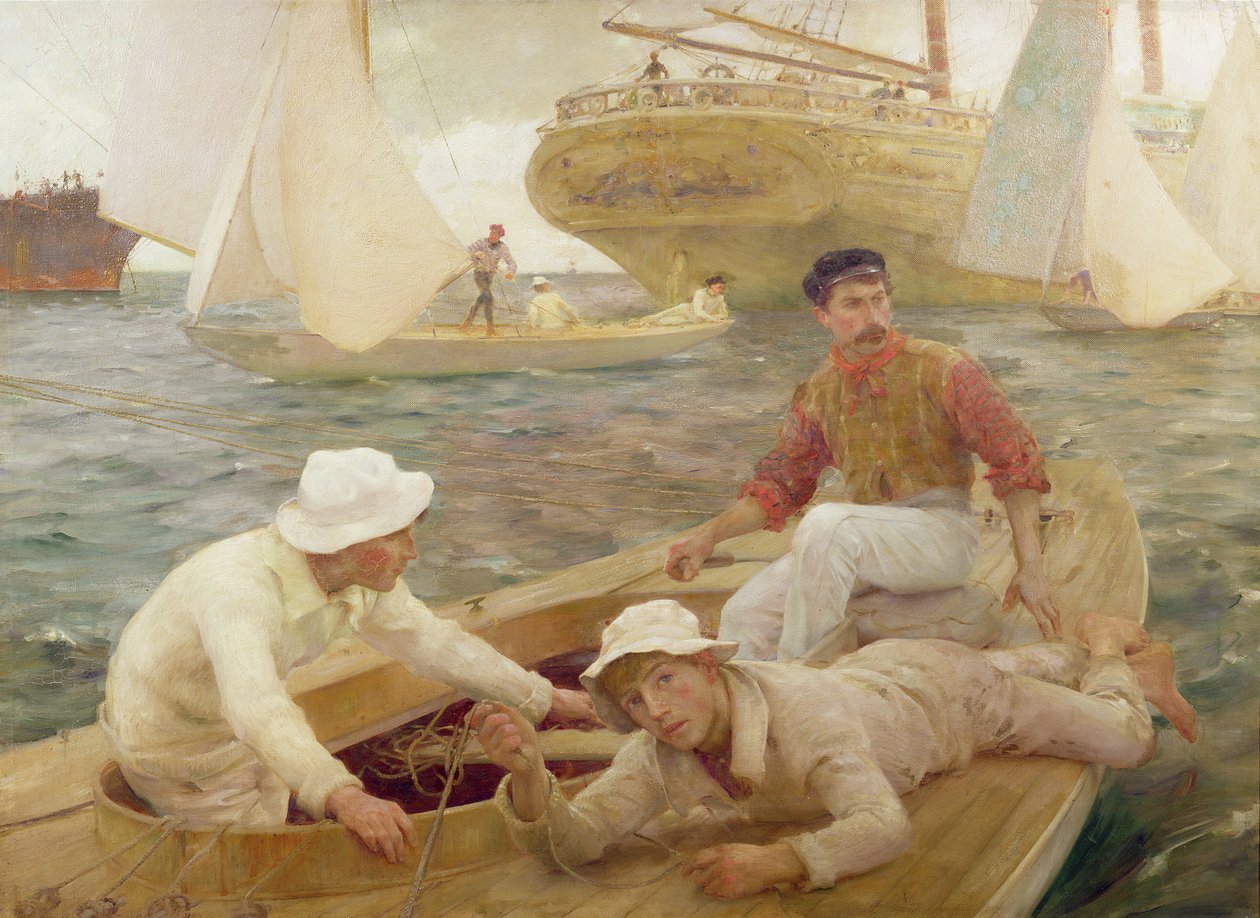 The Run Home, 1902 av Henry Scott Tuke