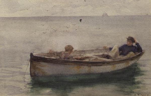 To gutter i en robåt av Henry Scott Tuke