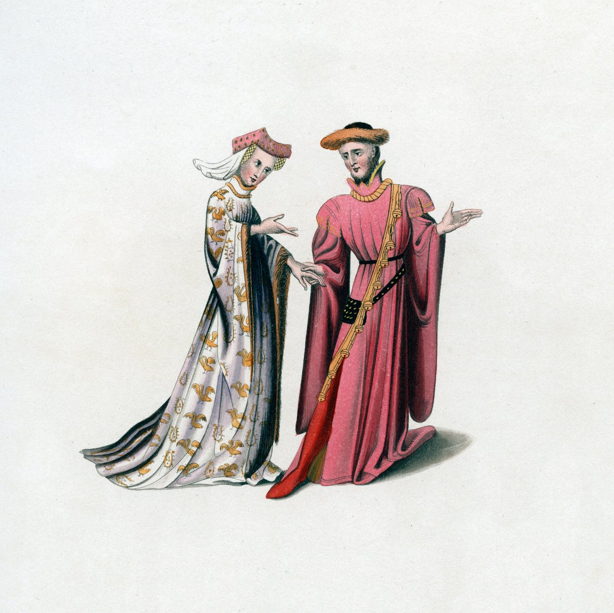 Hofkjole, 1300-tallet, 1843. av Henry Shaw