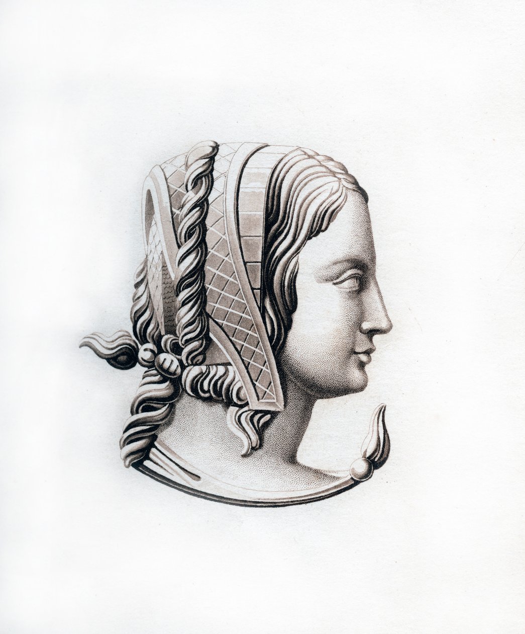 Hodeplagg, tidlig på 1500-tallet, 1843. av Henry Shaw