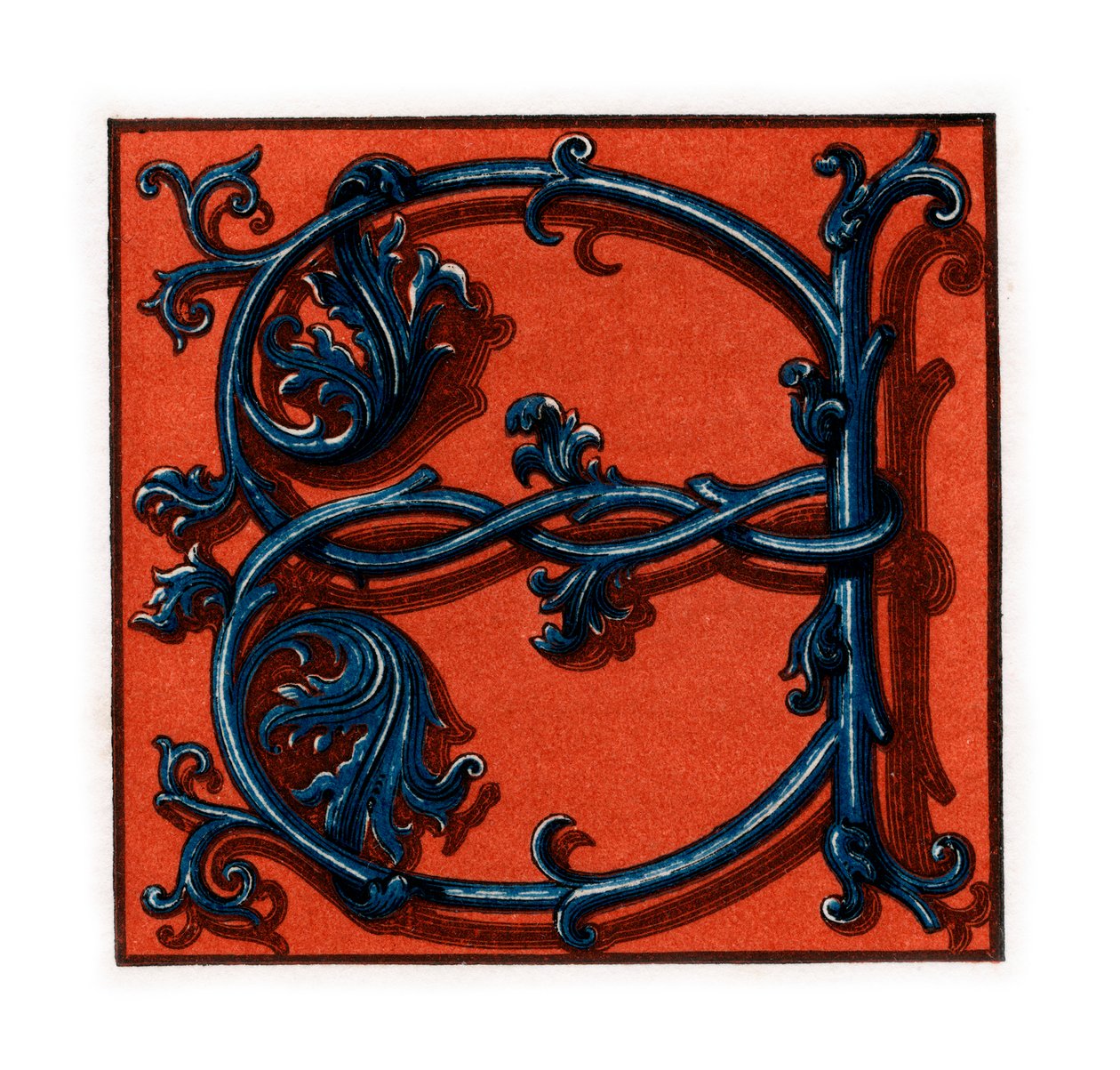 Opprinnelig bokstav A, slutten av 1400-tallet - begynnelsen av 1500-tallet, 1843. av Henry Shaw