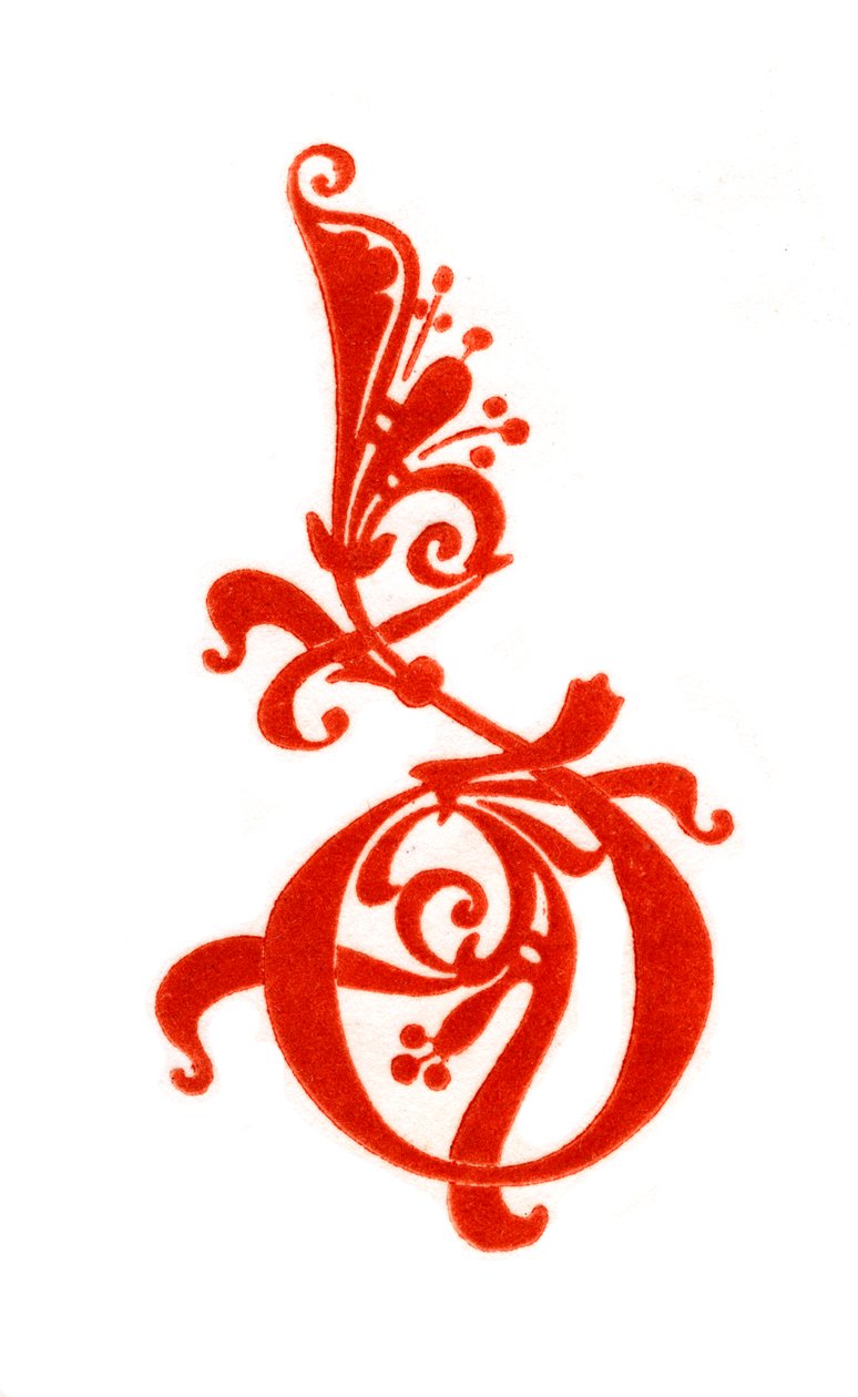 Opprinnelig bokstav D, 900-tallet, 1843. av Henry Shaw