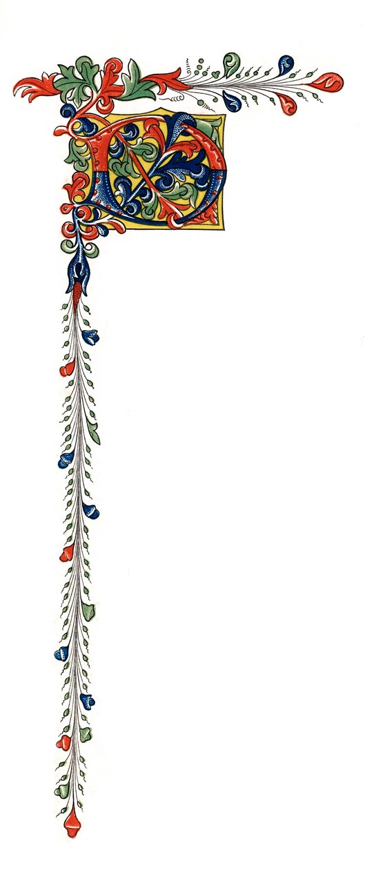 Opprinnelig bokstav D, c1445, 1843. av Henry Shaw