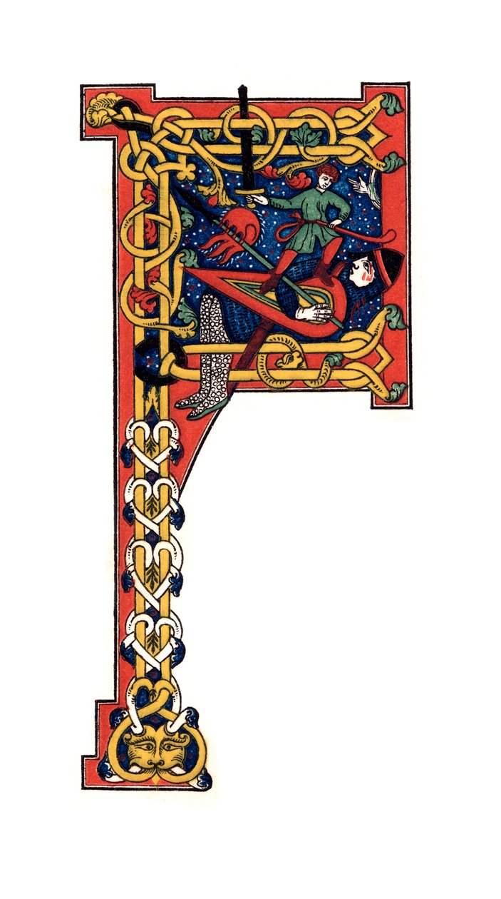 Startbokstav F, 1100-tallet, 1843. av Henry Shaw