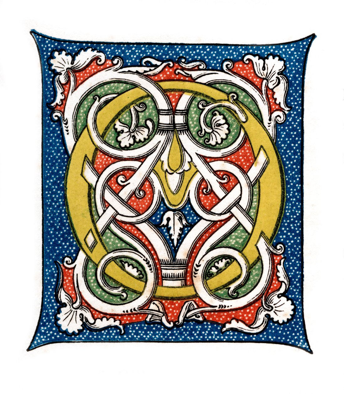 Opprinnelig bokstav O, c1400-tallet, 1843. av Henry Shaw