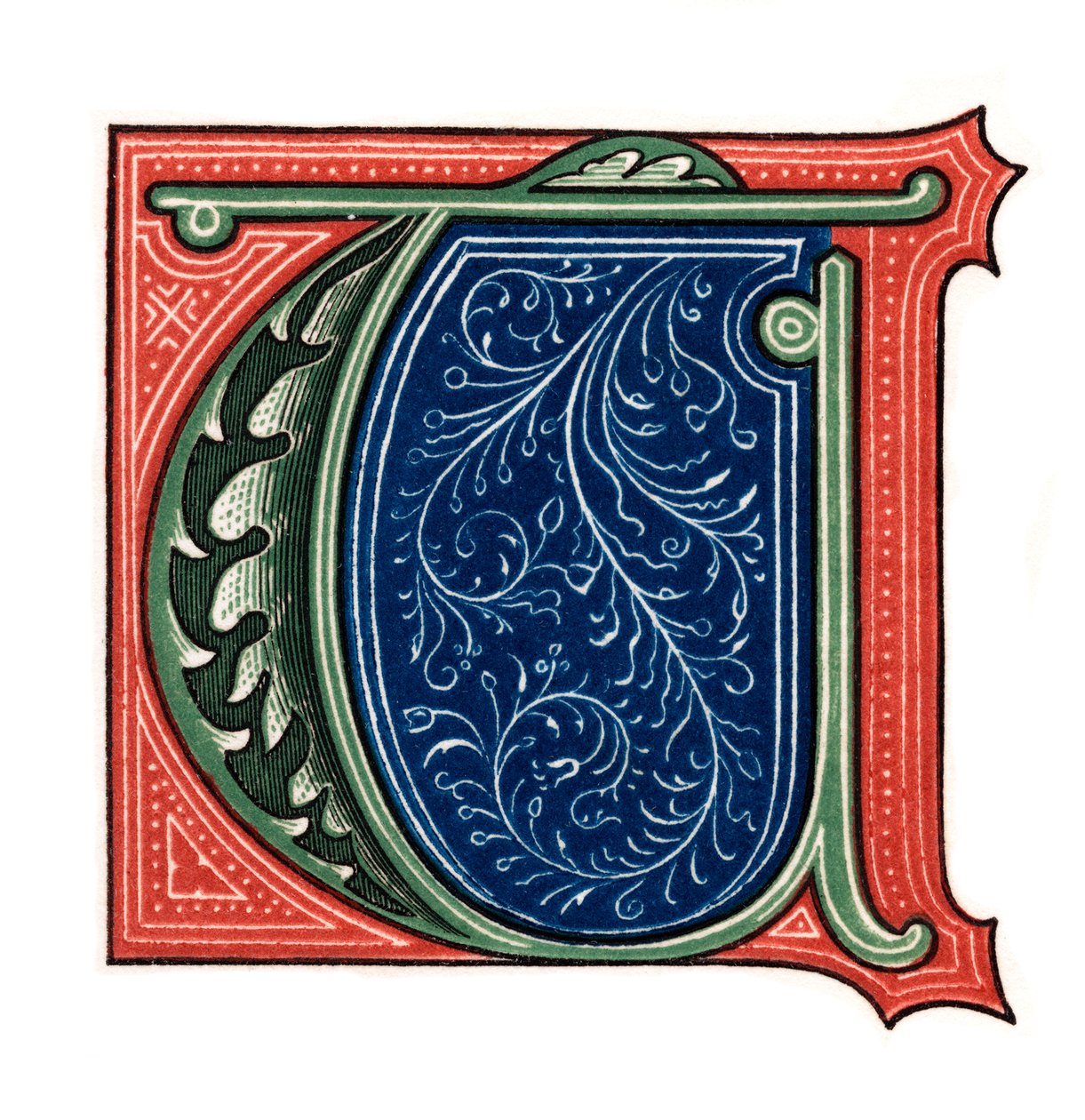 Opprinnelig bokstav T, 1843. av Henry Shaw