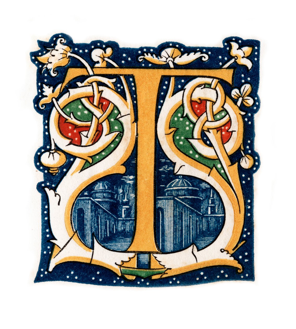 Opprinnelig bokstav T, 1843. av Henry Shaw