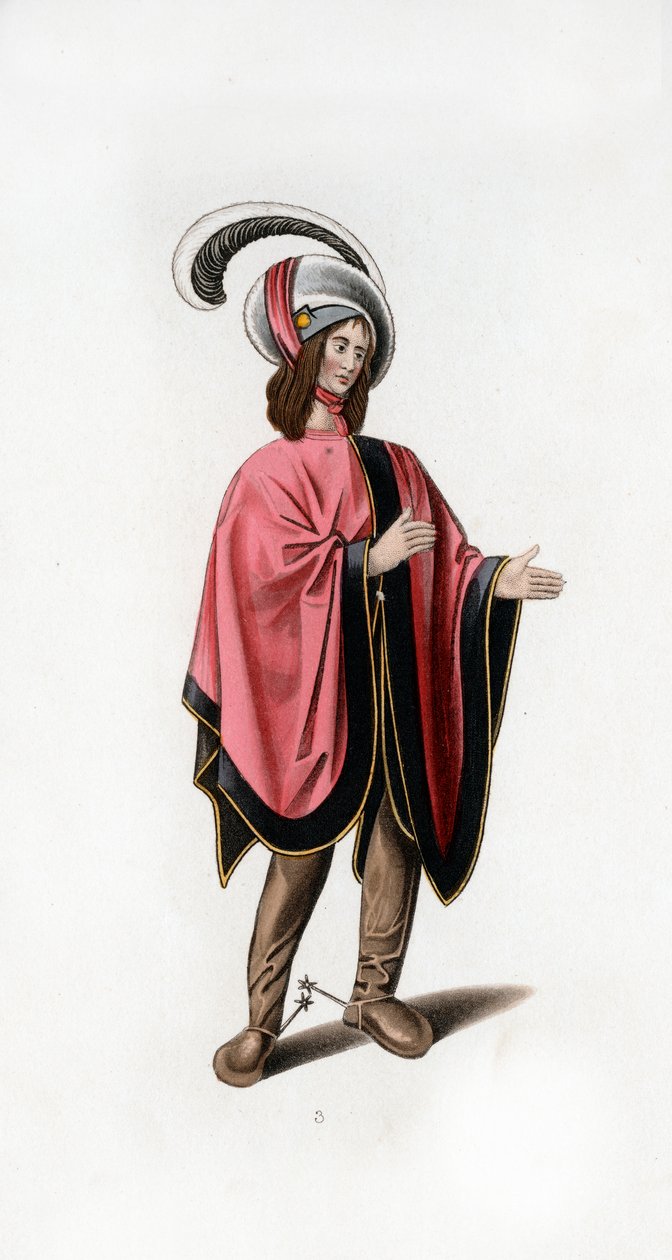 Kjole til menn, c1480, 1843. av Henry Shaw