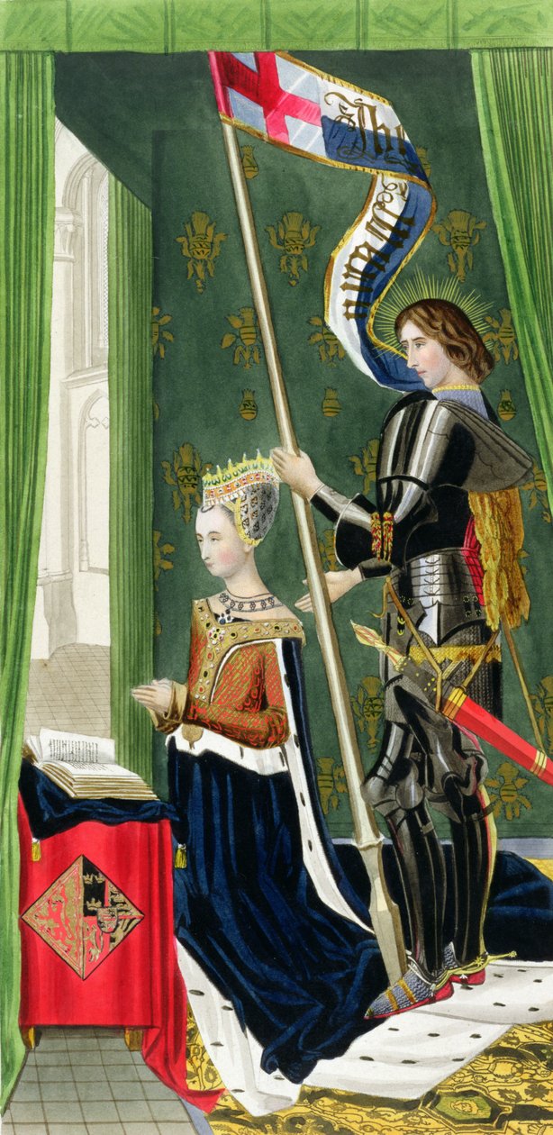 Margaret av Danmark, dronning av skottene (1456-86) etter et maleri av Hugo van der Goes (ca. 1440-82) fullført ca. 1482 av Henry Shaw