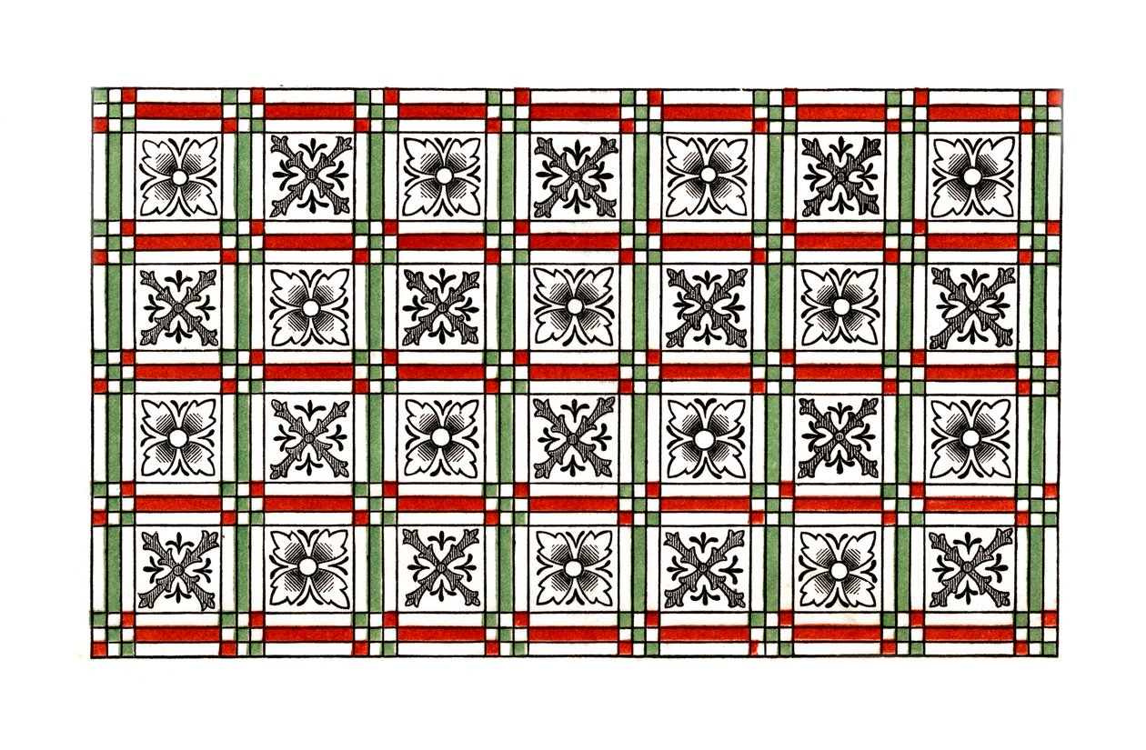 Ornamentalt fortau, 1400-tallet, 1843. av Henry Shaw