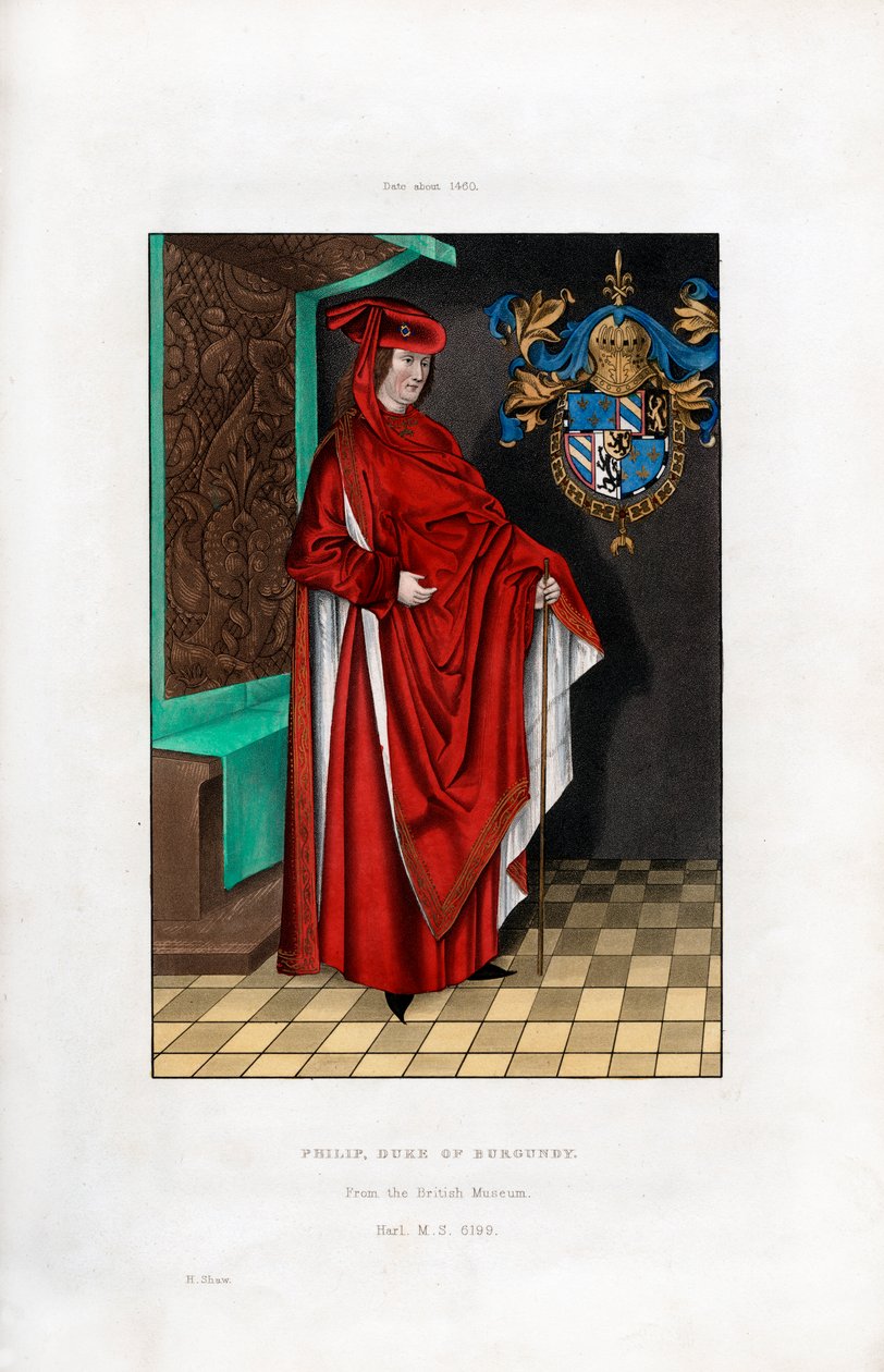 Filip, hertug av Burgund, ca 1460, 1843. av Henry Shaw