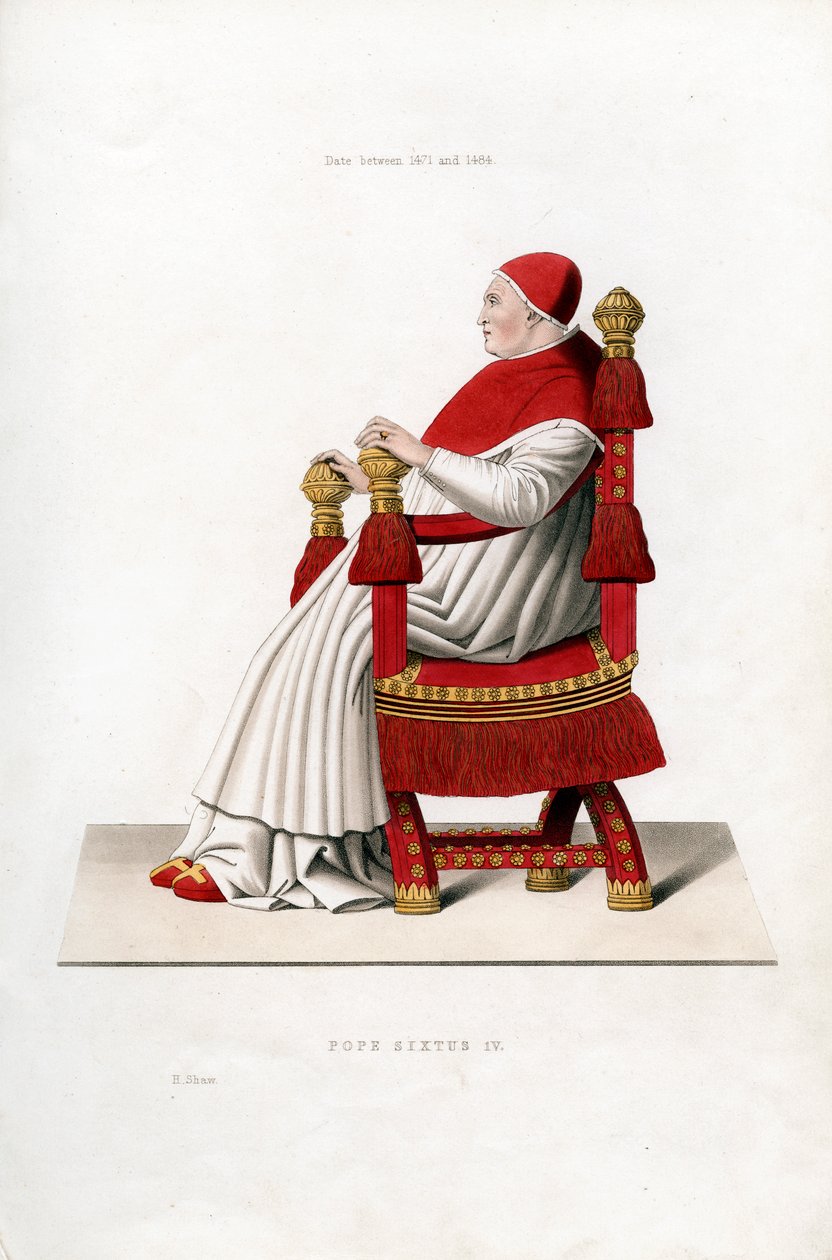 Pave Sixtus IV, 1471-1484, 1843. av Henry Shaw