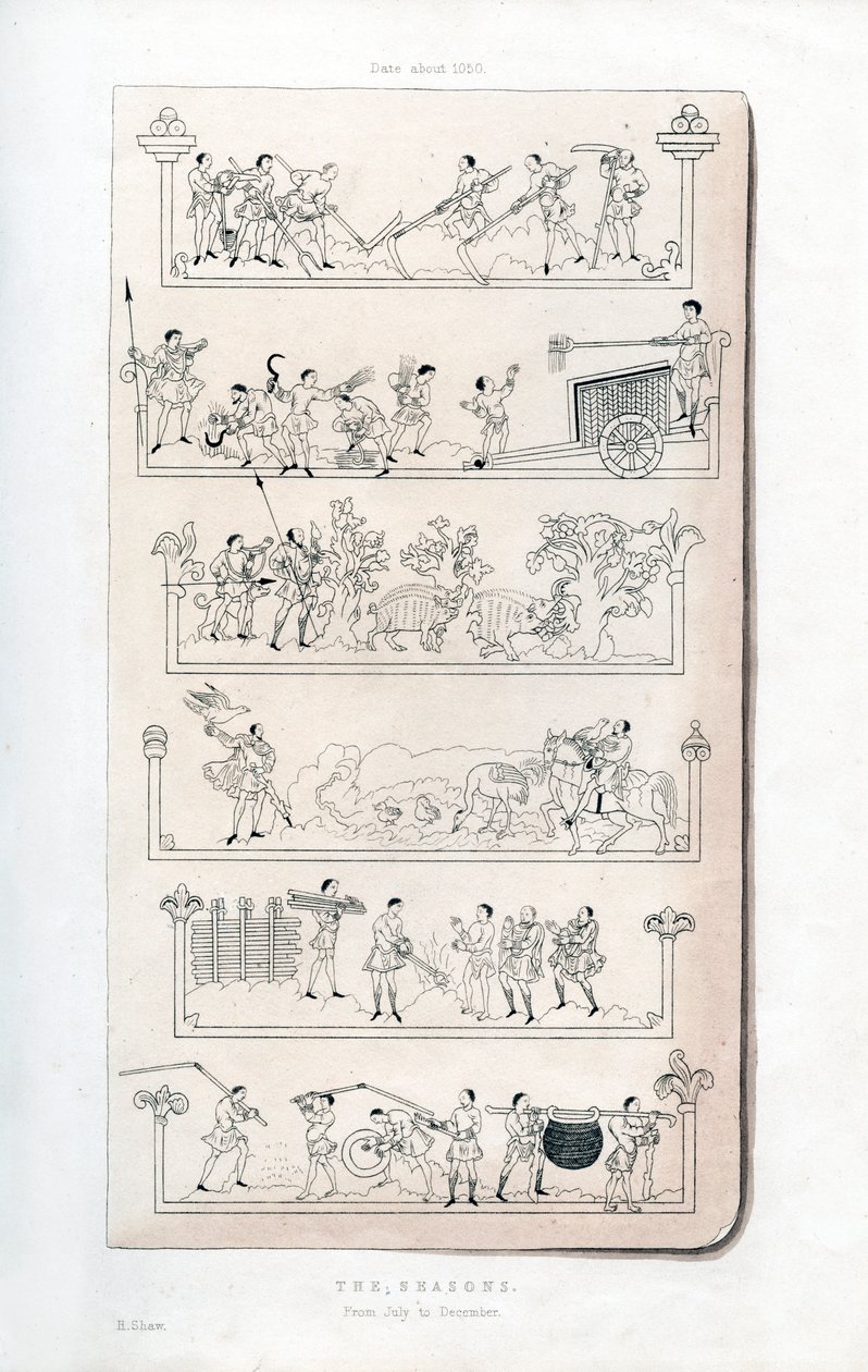 Årstidene, c1050, 1843. av Henry Shaw