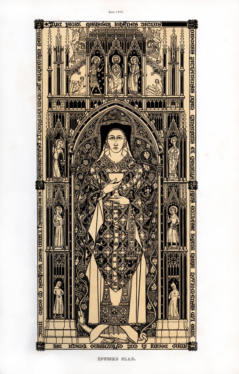 Kanonen til Poitiers, c1350, 1843. av Henry Shaw