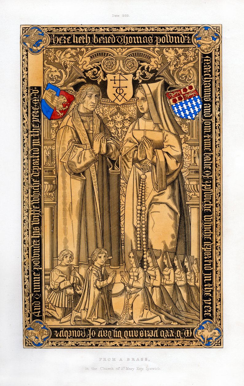 Thomas Pownder, kjøpmann og fogd i Ipswich, 1525, 1843. av Henry Shaw