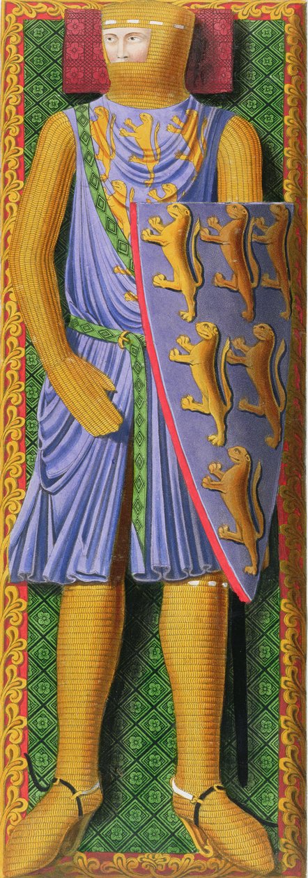 William Longespee, 1. jarl av Salisbury (d.1226) etter et manuskript fra midten av 1200-tallet i Cambridge University Library av Henry Shaw