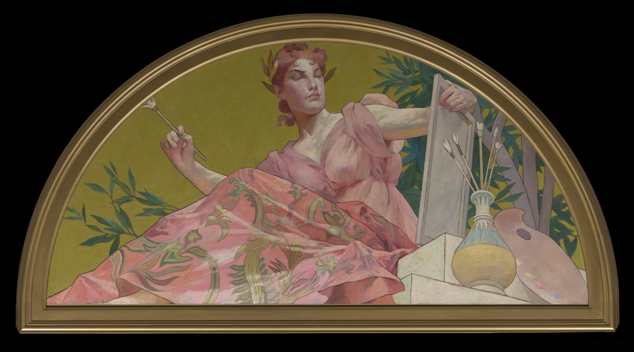 Muse for maleri, 1893 av Henry Siddons Mowbray