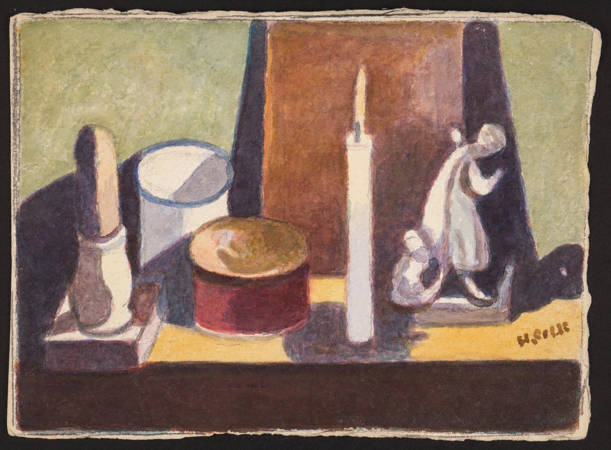 Cancel-opplyst peishylle, ca. 1930 av Henry Silk