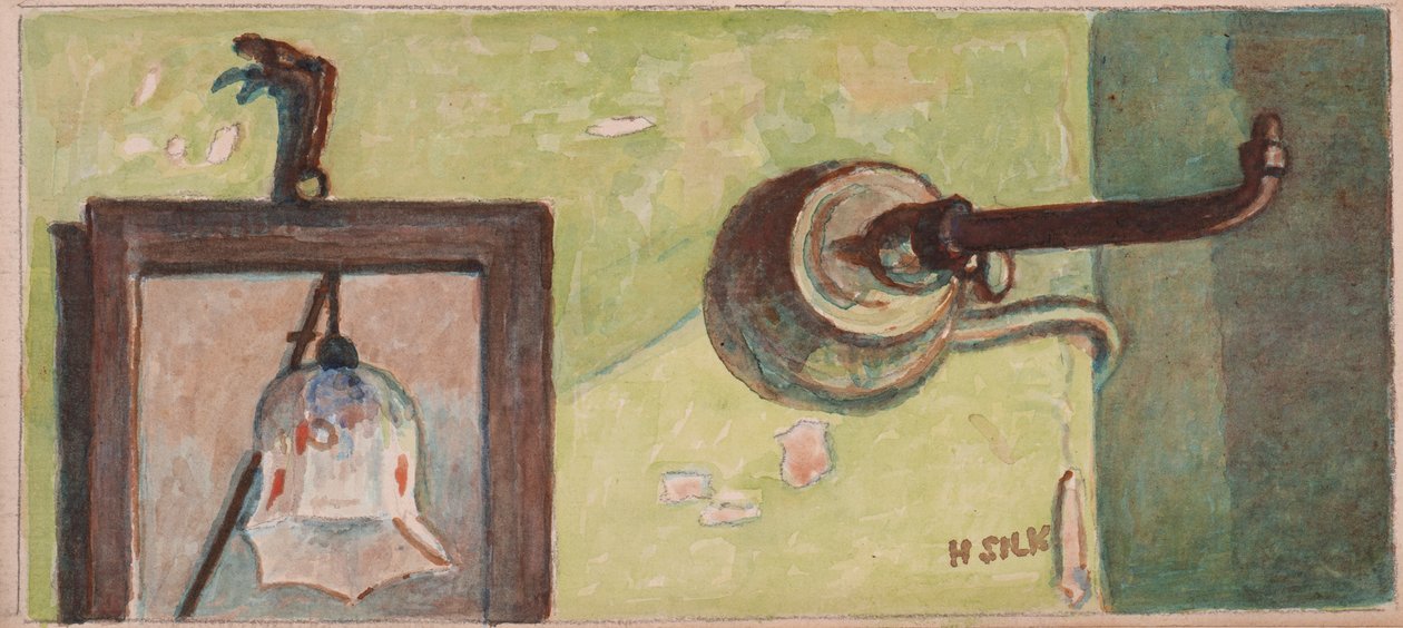 Gassbeslag og speil, ca.1930 av Henry Silk