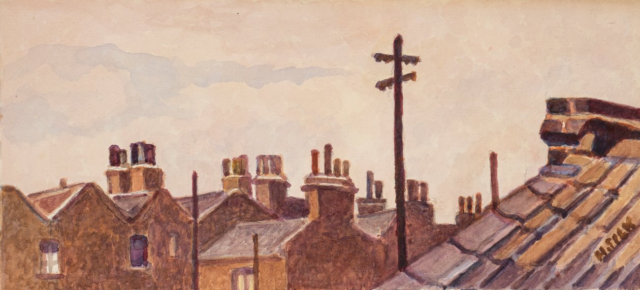 Tak fra Rounton Road, ca. 1930 av Henry Silk