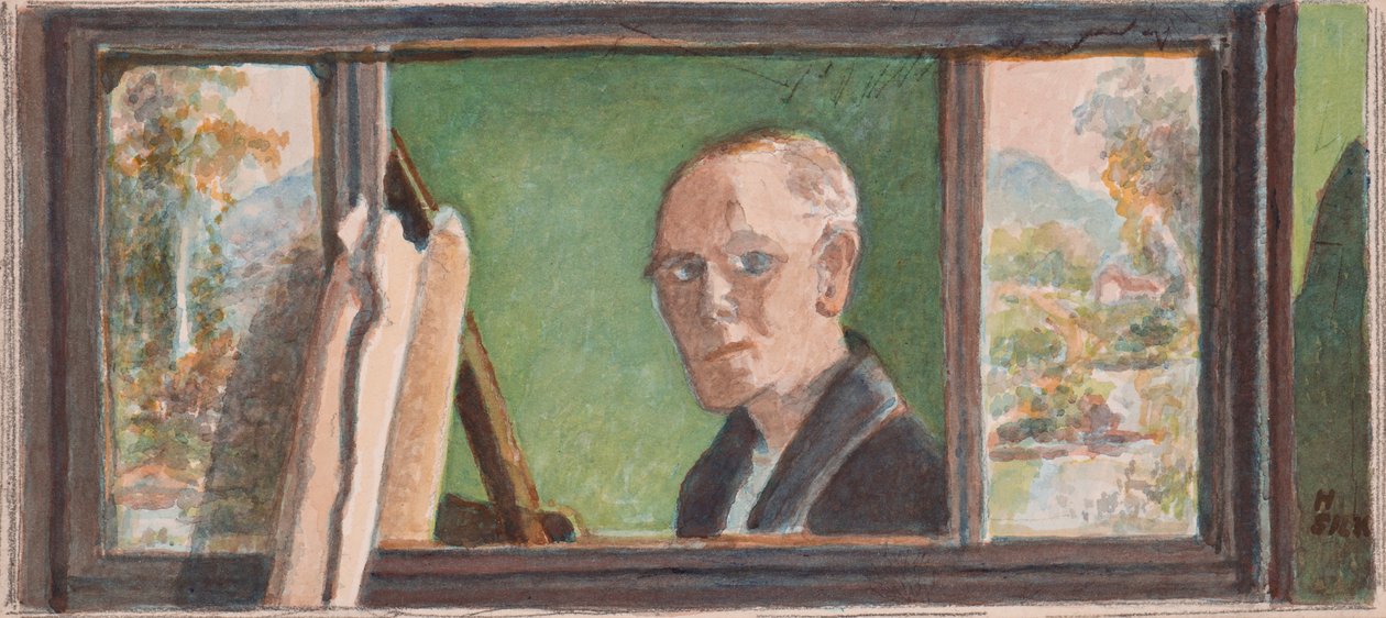 Selvportrett, ca. 1930 av Henry Silk