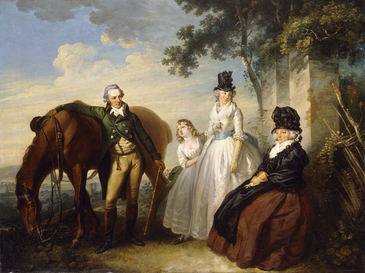 Et gruppeportrett av Parker-familien, av Henry Singleton