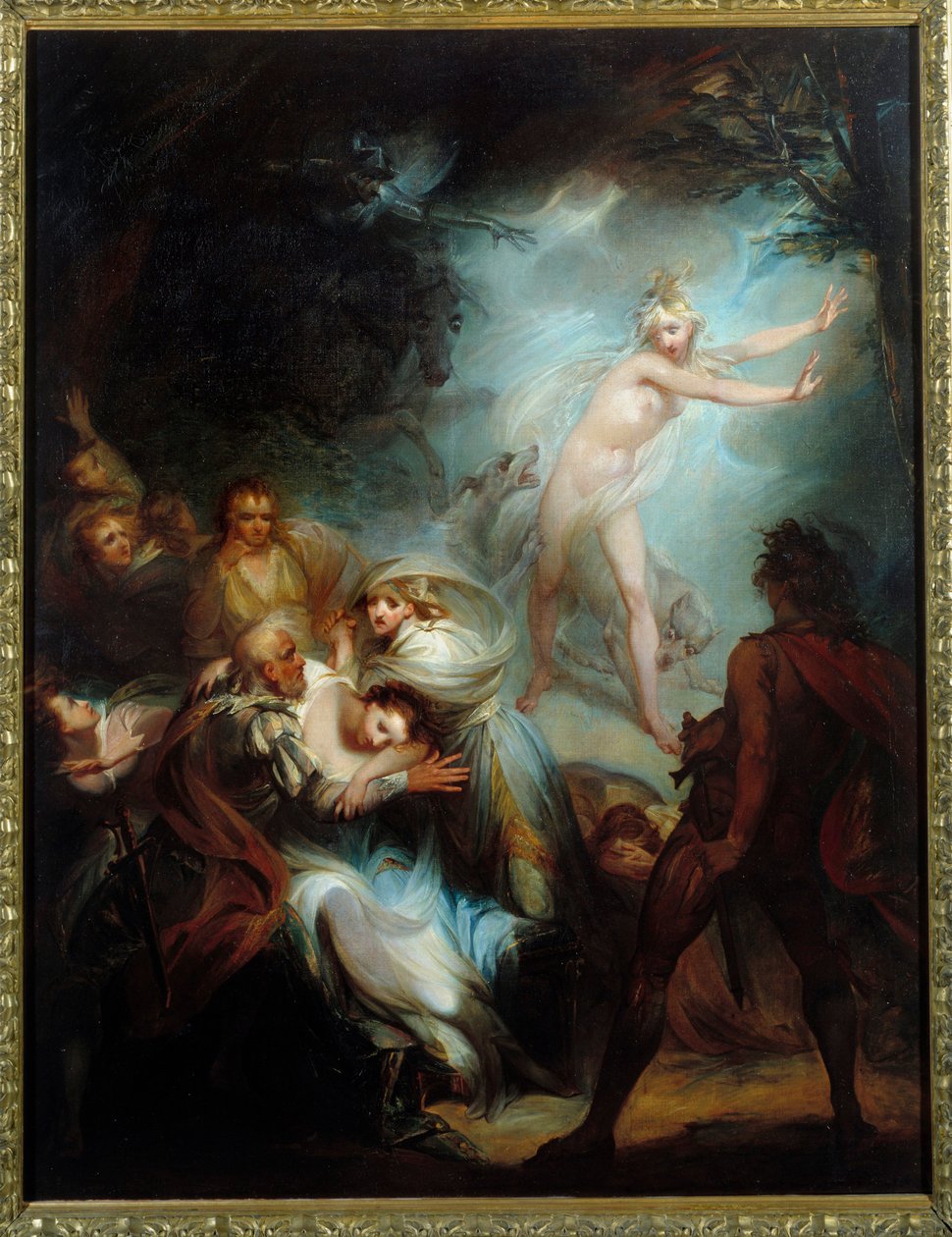Den hjemsøkte skogen. Maleri av Henry Singleton (1766 - 1839). av Henry Singleton