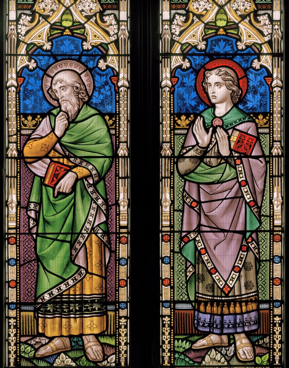 St Luke og St John, ca. 1859 (farget glass) av Henry Stacey Marks