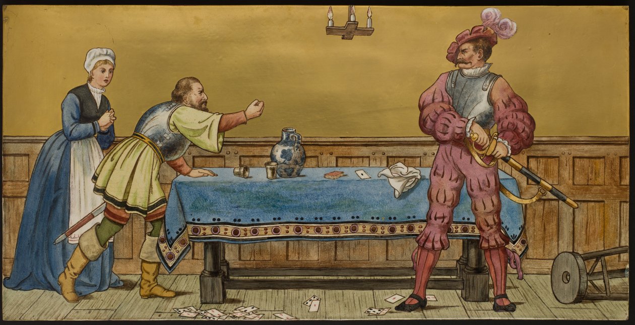 The Soldier, plakett som viser en illustrasjon fra Shakespeares Seven Ages, Minton ware, Staffordshire, 1874 (emaljert fajanse) av Henry Stacey after Marks