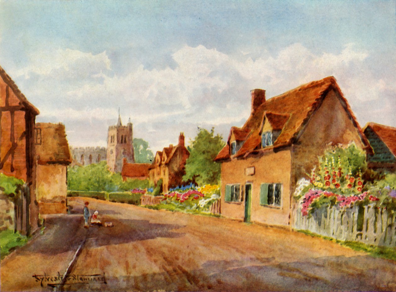 'Bunyan's Cottage, Elstow, Bedford', 1943. av Henry Stannard