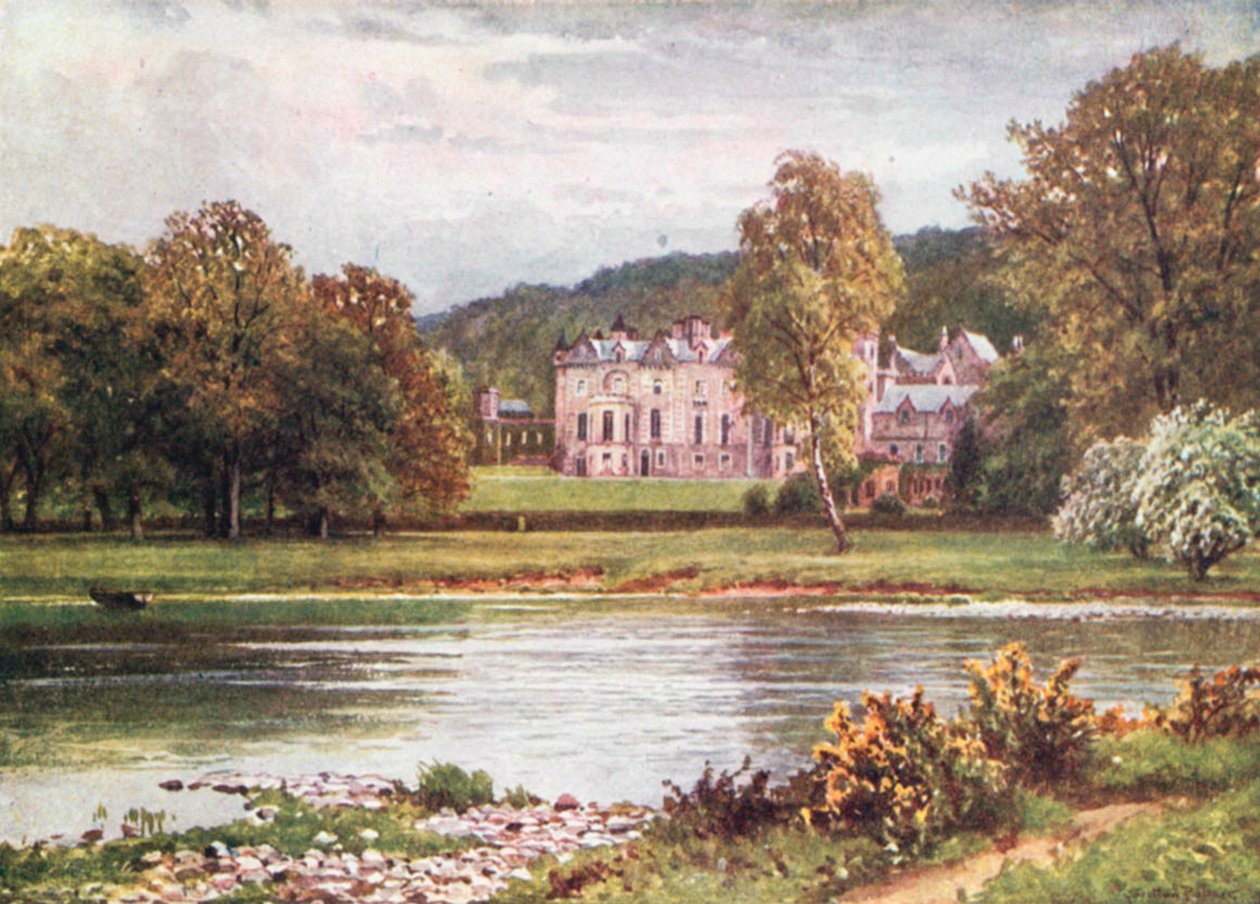 Abbotsford, Roxburghshire (fargelitografi) av Henry Sutton Palmer