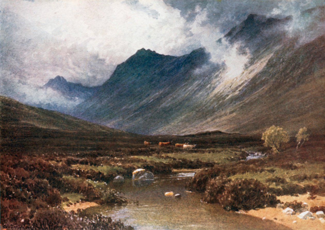 Glen Sannox, Isle of Arran (fargelitografi) av Henry Sutton Palmer